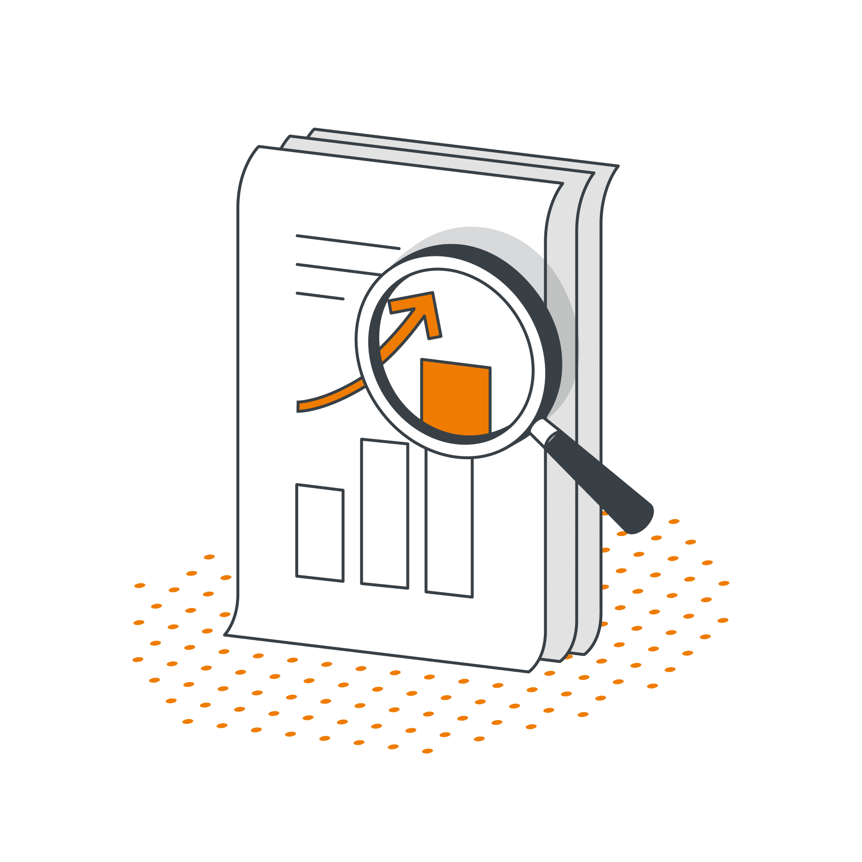 Grafik zur Darstellung von Effizienzsteigerung in Prozessen